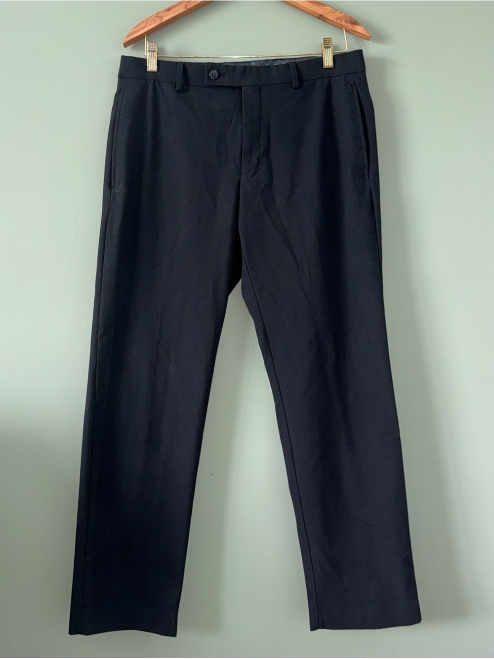 Lauren Ralph Lauren Black Mens Flat Front Dress Pants Slacks 32 x 30 Straight